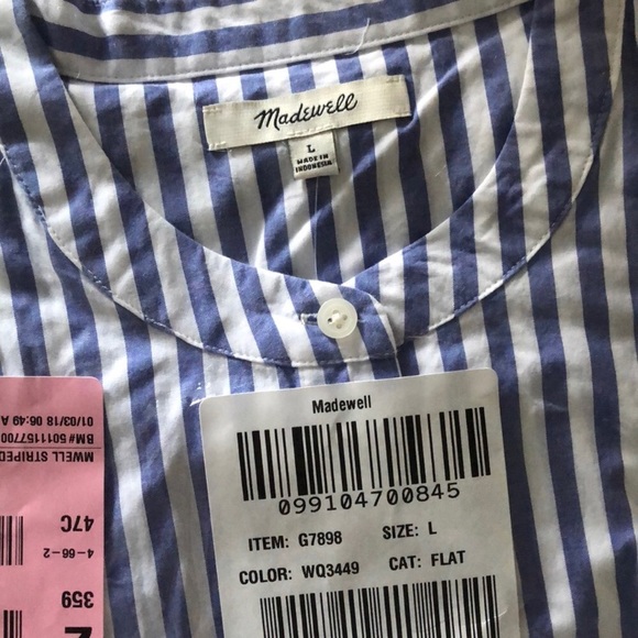 Striped button up top - Picture 6 of 8